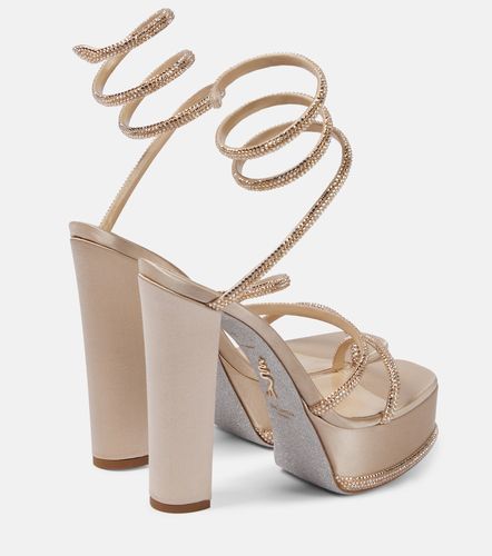 Sandales à plateau en satin à ornements - Rene Caovilla - Modalova
