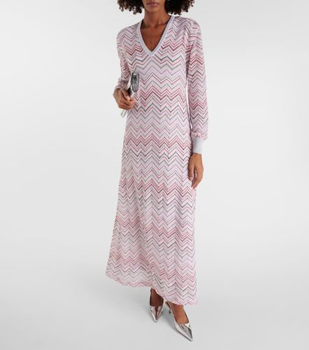 Robe longue Zig Zag en maille métallisée - Missoni - Modalova