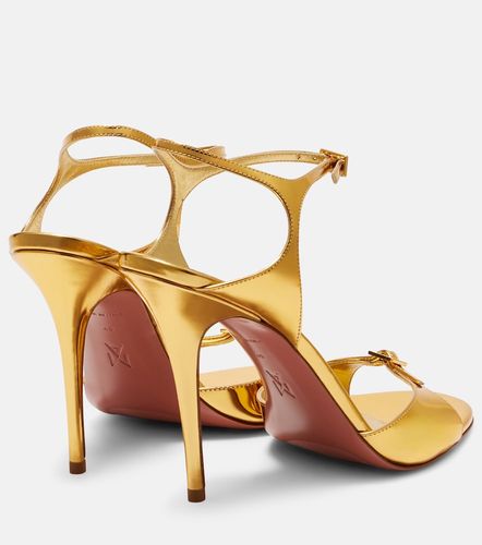 Sandales Adut 105 en cuir métallisé - Amina Muaddi - Modalova