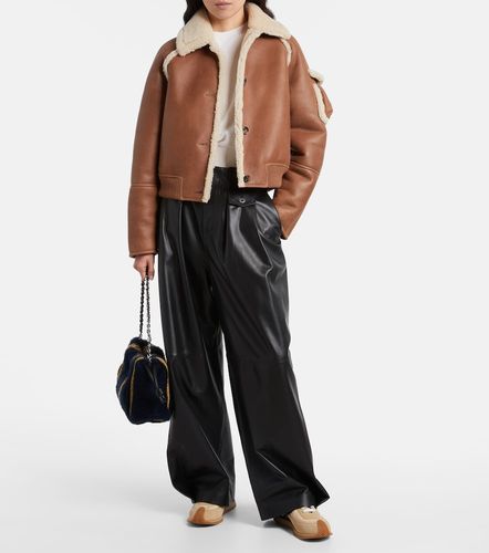 Veste blouson en cuir et shearling - Loewe - Modalova