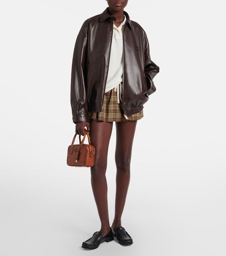 Miu Miu Veste à logo en cuir - Miu Miu - Modalova
