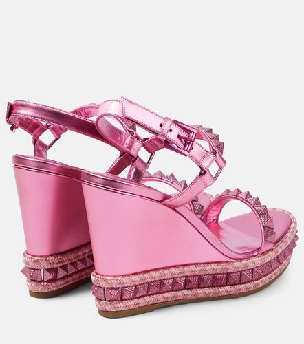 Espadrilles compensées Pyra Clou en cuir - Christian Louboutin - Modalova