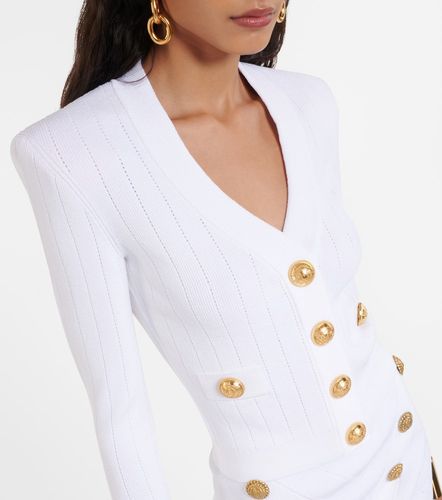 Cardigan en maille côtelée - Balmain - Modalova
