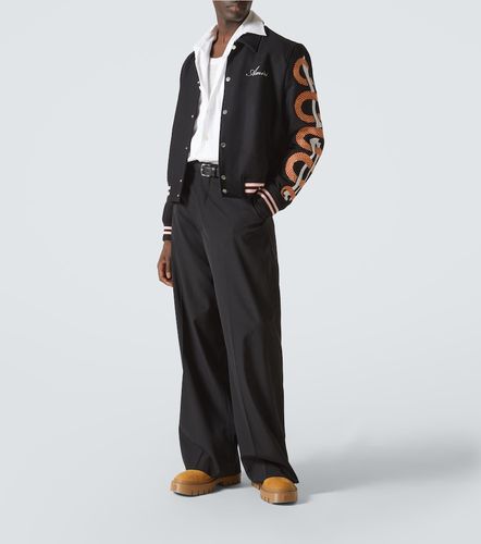 Veste teddy Snake Bones en laine mélangée - Amiri - Modalova