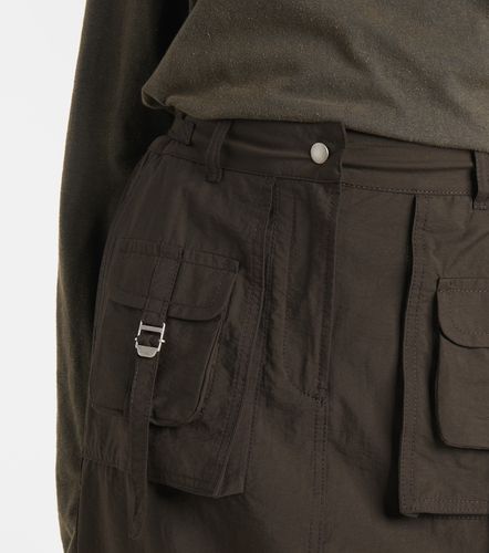 Jupe midi en coton mélangé à logo - Acne Studios - Modalova