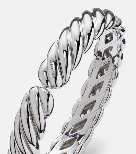 Bracelet Sculpted Cable Flex® en or blanc 18 ct et diamants - David Yurman - Modalova