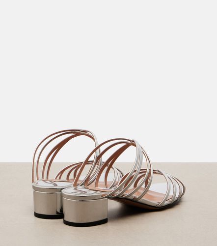 Mules Tell Me en cuir à effet miroir - Aquazzura - Modalova
