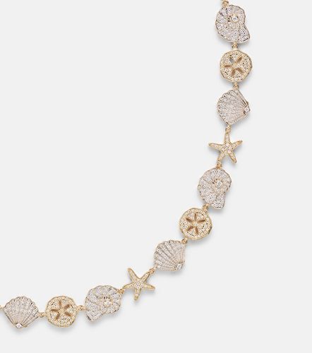 Collier Sea Life en or 14 ct et diamants - Sydney Evan - Modalova