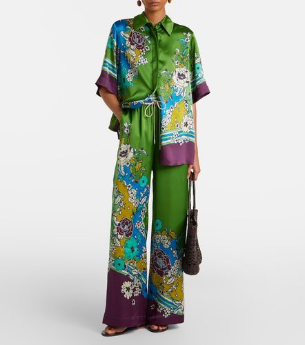 Alémais Pantalon palazzo en lin à imprimé - Alemais - Modalova