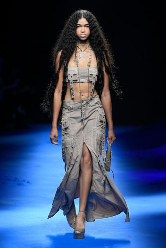 Blumarine Top raccourci en jean - Blumarine - Modalova