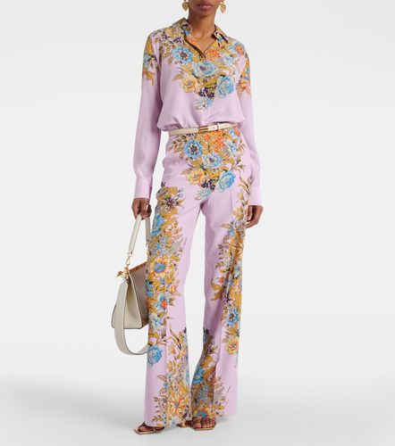 Pantalon ample en soie à fleurs - Etro - Modalova