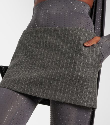 Mini-jupe taille basse à fines rayures - Alex Perry - Modalova