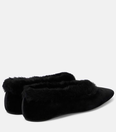 Ballerines en velours et shearling - Toteme - Modalova
