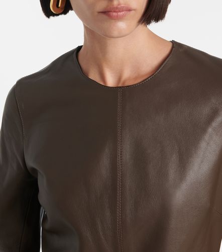 Toteme Robe midi en cuir - Toteme - Modalova