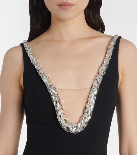Robe longue en cady à cristaux - David Koma - Modalova