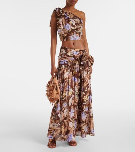 Top asymétrique Coco en coton à fleurs - Zimmermann - Modalova