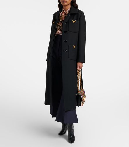 Pantalon évasé en laine et mohair - Valentino - Modalova