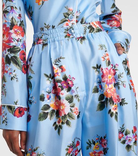 Pantalon ample en soie à fleurs - Dolce&Gabbana - Modalova
