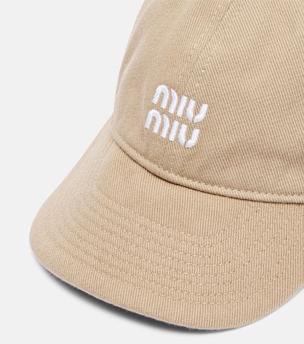 Miu Miu Casquette en jean à logo - Miu Miu - Modalova