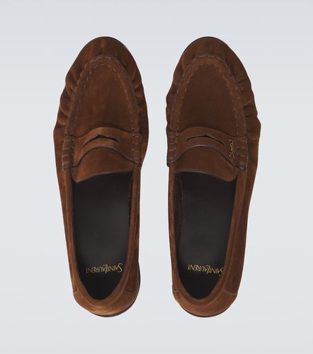 Mocassins Le Loafer Cassandre en daim - Saint Laurent - Modalova