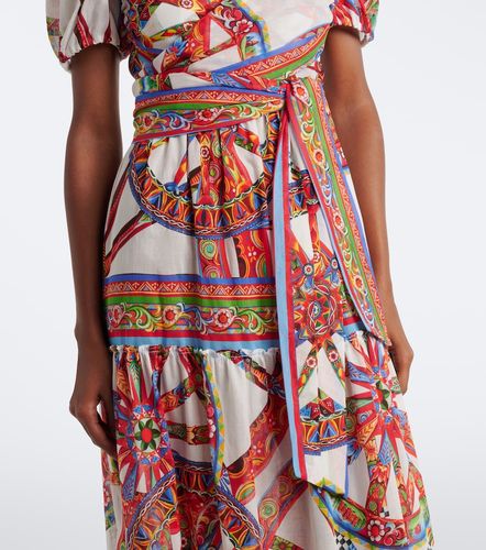 Robe longue Carretto en coton - Dolce&Gabbana - Modalova