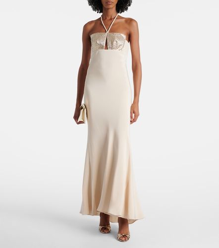 Robe longue en soie à ornements - Roland Mouret - Modalova