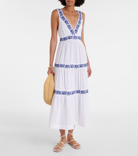 Robe longue Cannes brodée en coton - Heidi Klein - Modalova