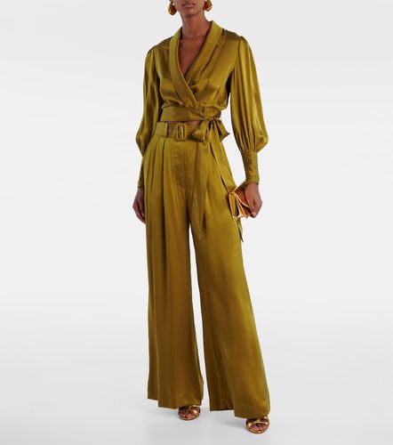 Top cache-cœur en satin de soie - Zimmermann - Modalova