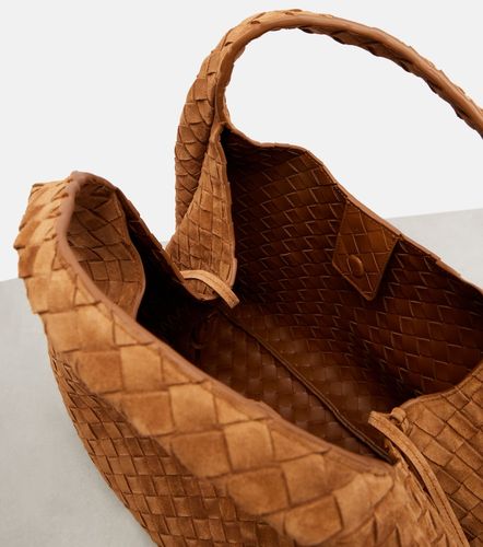 Sac Campana Large en daim Intrecciato - Bottega Veneta - Modalova
