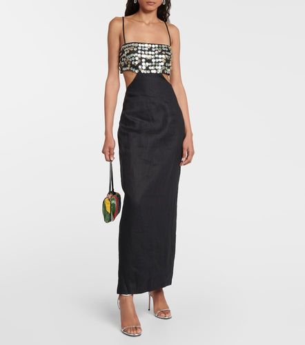 Robe longue Jada en lin à ornements - Staud - Modalova