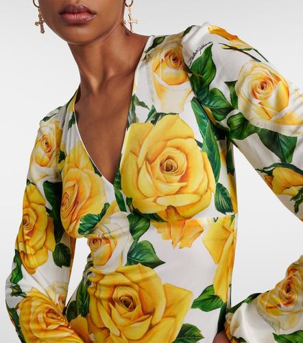 Dolce&Gabbana Robe midi à fleurs - Dolce&Gabbana - Modalova