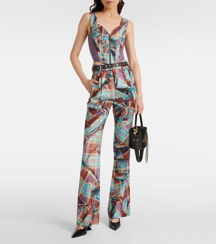 Pantalon évasé W Ray en laine vierge tartan - Vivienne Westwood - Modalova