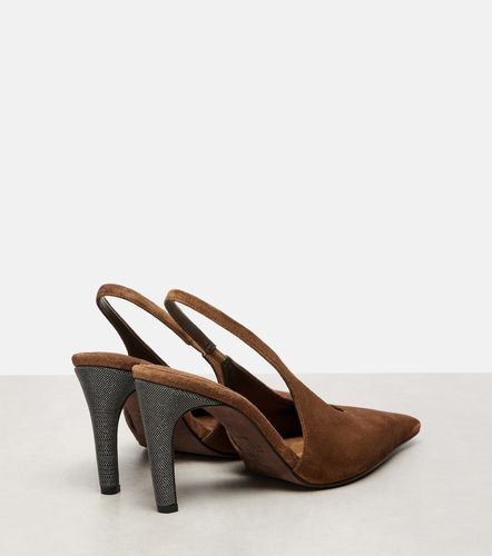 Escarpins slingback Monili en daim - Brunello Cucinelli - Modalova