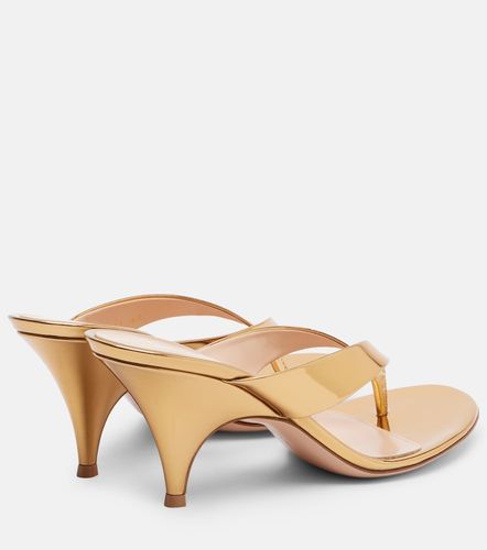 Mules Sofia en cuir métallisé - Gianvito Rossi - Modalova