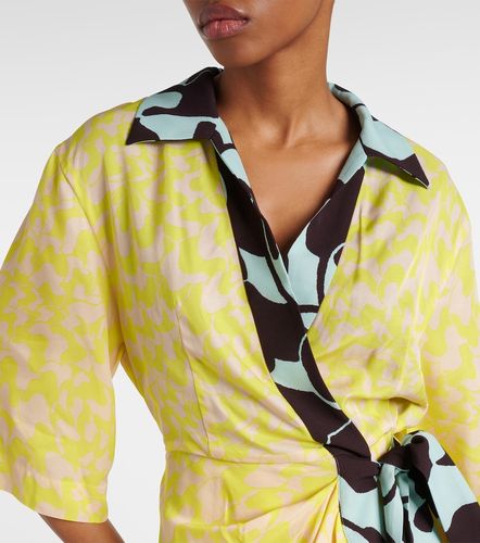 Robe midi portefeuille imprimée - Dries Van Noten - Modalova