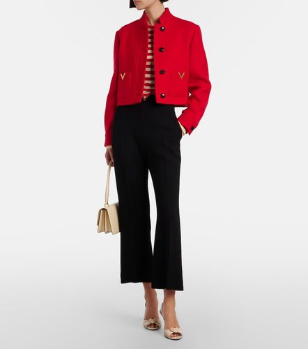 Pantalon droit VGold en crêpe de laine vierge - Valentino - Modalova