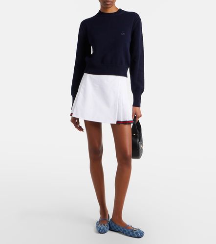 Mini-jupe Web Stripe en popeline de coton - Gucci - Modalova
