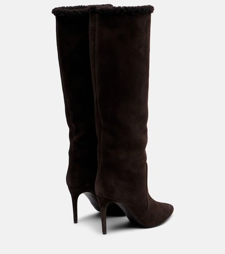 Bottes Stiletto 85 en daim et shearling - Paris Texas - Modalova