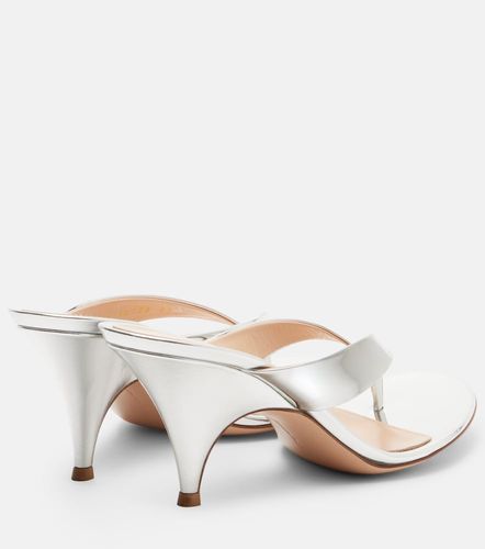 Mules Sofia en cuir métallisé - Gianvito Rossi - Modalova