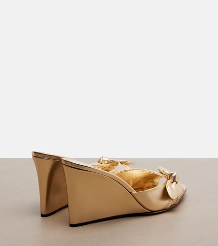 Mules compensées Livi en cuir métallisé - Jimmy Choo - Modalova