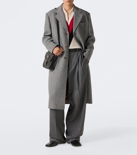 Manteau en laine vierge à chevrons - Valentino - Modalova