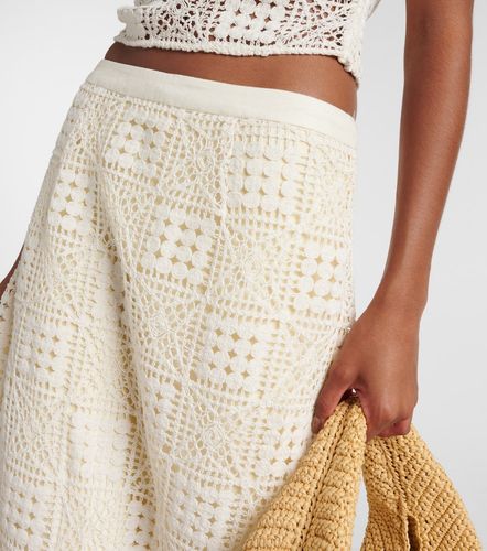 Jupe longue Rayure en crochet de coton - SIR - Modalova