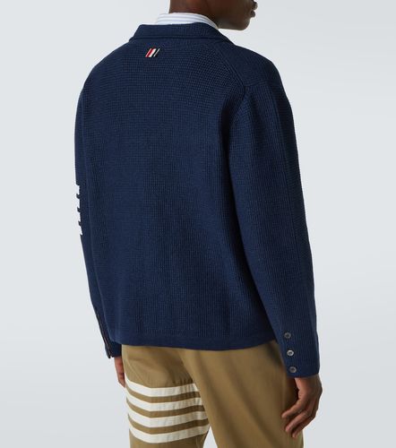 Cardigan 4-Bar en lin et coton mélangés - Thom Browne - Modalova