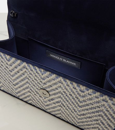 Pochette Capripla en raphia - Manolo Blahnik - Modalova