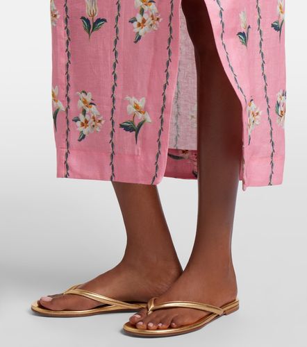 Paréo Tierra en lin à imprimé floral - Agua by Agua Bendita - Modalova