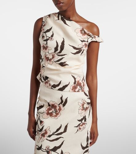 Top asymétrique en lin à fleurs - SIR - Modalova