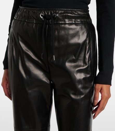 Pantalon droit en cuir - Brunello Cucinelli - Modalova