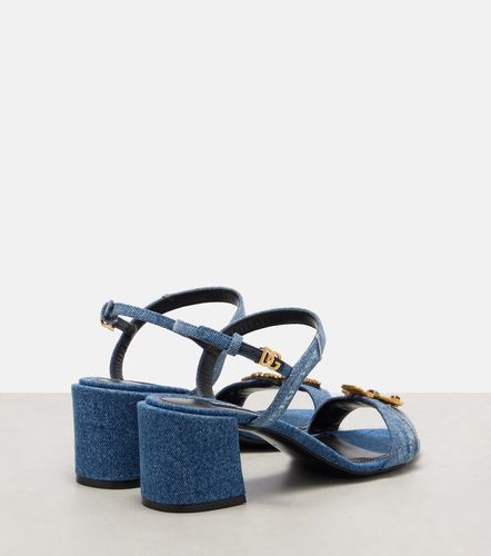 Sandales 60 en jean à ornements - Dolce&Gabbana - Modalova