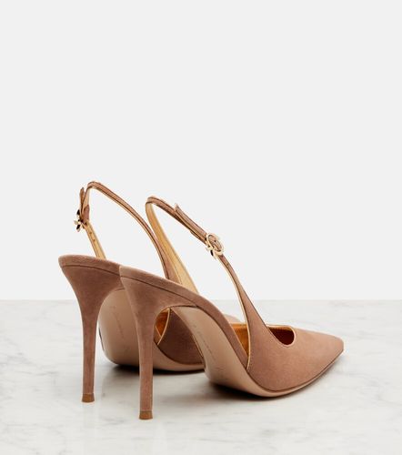 Escarpins slingback Robbie 95 en daim - Gianvito Rossi - Modalova