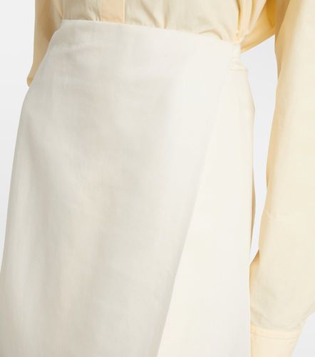 Jupe midi Demi en soie et coton à fleurs - Khaite - Modalova